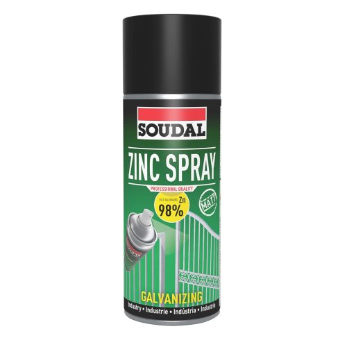 400ml Soudal Matte Zinc Spray