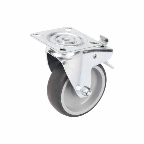 KEDLA Rubber and Castor Wheels - 75mm Castor Wheel with Brake