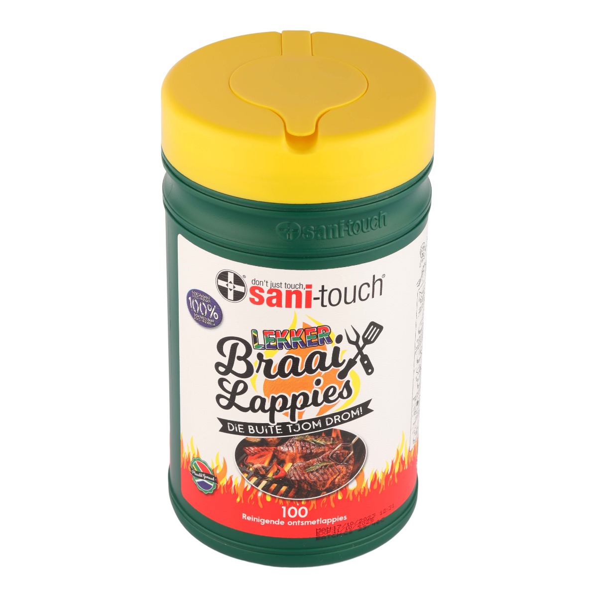 Sani-Touch Grimach Green And Gold Braai Wipes - Image 2