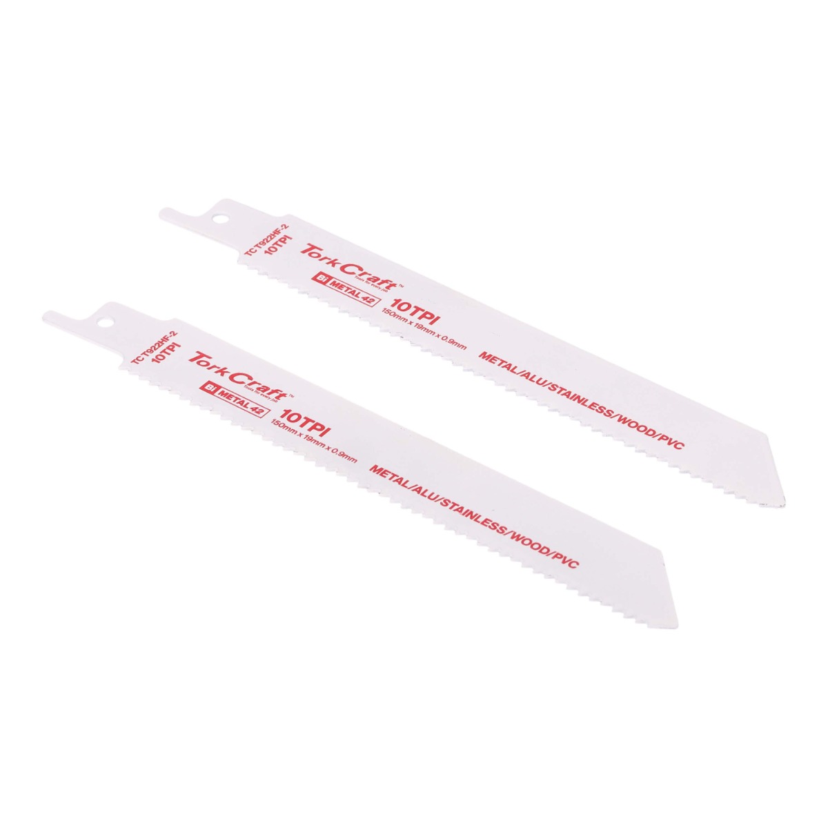 TorkCraft Sabre Saw Blade 150 x 2.5mm 10TPI Wood, Metal, PVC, Al 2pc - Image 2