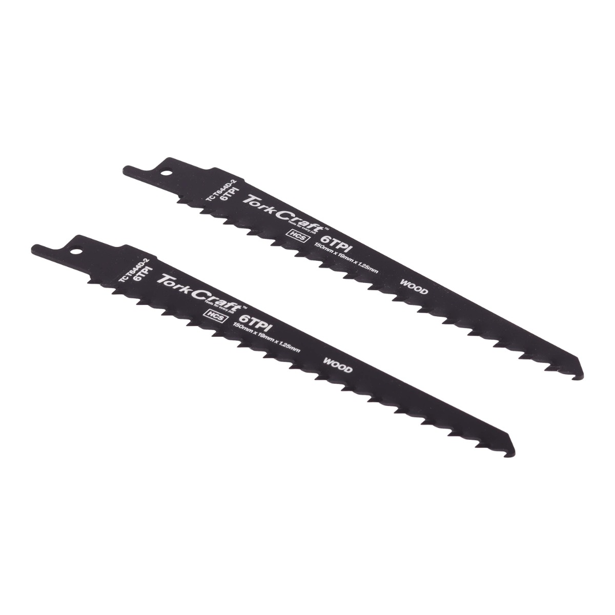 TorkCraft Sabre Saw Blade 150 x 4.3mm 6TPI Wood 2pc - Image 2